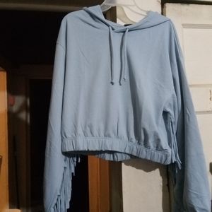 Jolie & joy by fact with love sweater hoodie top x large blue Frenc
